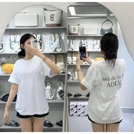 T-shirt with 4-dimensional cotton logo printed, 7-color basic t-shirt for men and women, loose form 