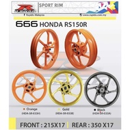 Rapido 666 sport rim Honda rs150 / RS-X150