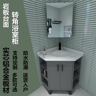 Small Apartment Triangle Bathroom Cabinet Corner Cabinet Bathroom Stone Plate Sink Washbasin Cabinet Corner Washstand Combination