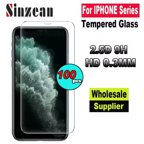Wholesale 100pcs/lot 2.5D 9H Tempered Glass For IPHONE 17 16 15 Pro 14 13 11 12 Pro Max 7 8 Plus Tra