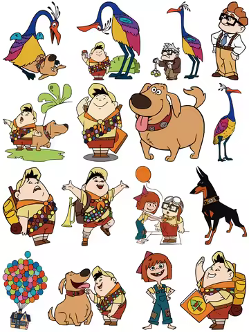 Hot movies Up Russell thermoadhesive patches thermo-stickers for children DIY printing for clothes T