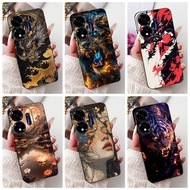 For Itel P55 5G P661N P665L A666L A666LN New Cool Dragon Painting Casing ItelP55 P 55 4G 5G Soft Sil