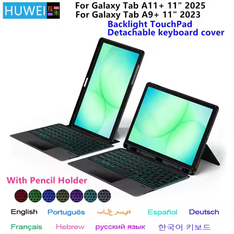 TouchPad Keyboard for Samsung Galaxy Tab A11 Plus Case A11+ 11 inch SM-X230 SM-X235 A9+ 11"Tablet Sm