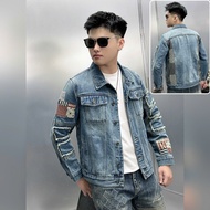 [DENIM GUANG ZHOU] Personalized Ripped Patched Jeans, High Quality Products, Extremely Genuine Denim