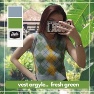 Argyle Wool VEST By SKYLIN - ARGYLE CROP VEST