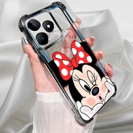 For Realme C61 Case black plating silicone TPU cute Back Cover shockproof cartoon protective phone c