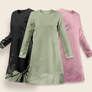 Baju Muslimah Women's T-Shirt Knitted sisters Jersey NOUR Butterfly Muslimah Shirt