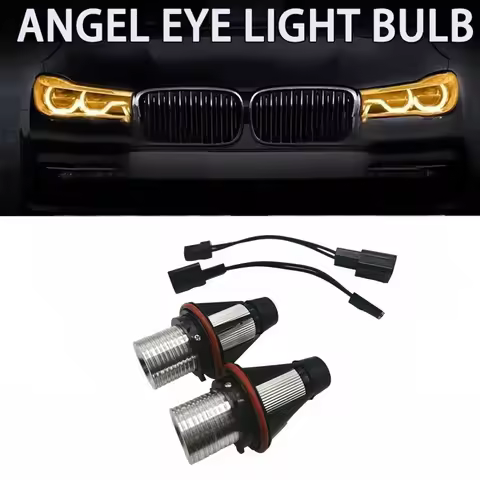 8000K Amber LED Angel Eye Marker Halo Light Bulbs Lamps for -BMW E39 E53 E60 E63 E64 E66 E87 5 6 7 X