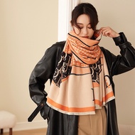 [Xiyan Beauty] ผ้าคลุมไหล่ ผ้าพันคอ ผ้าแคชเมียร์เทียม แบบหนา สองด้าน สไตล์เกาหลี 65 * 185 ซม. สําหรับผู้หญิง