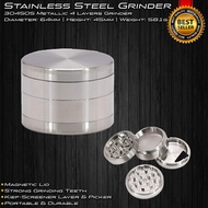 จัดส่งเร็ว! ที่บดสมุนไพรเหล็ก หนักและขนาดพอดีมือ กว้าง 63mm สูง 45mm หนัก 581g Stainless Steel Herb