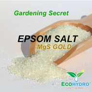 1Kg Epsom Salt MgS GOLD 100% Water Soluble / Magnesium Sulfate / Sulphate MgSO4 Gardening Secret Agriculture Grade fertigasi hidroponik fertilizer hydroponic Baja AB hydroponics