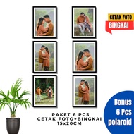 6/ Photo Printing Package 4 Pcs + 15x20cm Mdf Frame Exclusive/