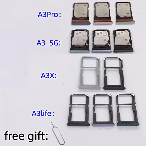 For OPPO A3 5G A3Pro A3X A3life PKA110 PKD110 PJY110 SIM Card Tray SD Card Holder Slot adapter chip 