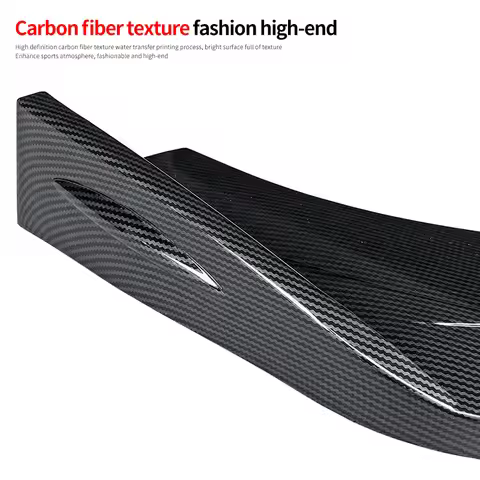 Car Front Bumper Splitter Lip Diffuser Spoiler Body Kit Protector Cover Carbon Fiber Look Accessorie