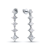 14K White Gold Earring Studs with Lab-Created Diamonds 5.360 CT.TW