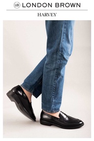 LONDON BROWN - HARVEY รองเท้าหนังทรงPENNY LOAFER