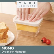 YAKI - MOMO Practical Butter Cutting Container Easy Butter Cutter Clear Butter Box Minimalist Margar
