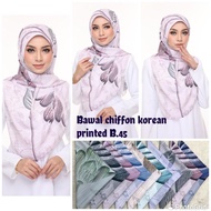 BAWAL CHIFFON KOREAN PRINTED (BORONG SAHAJA)