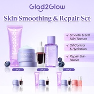 Glad2Glow Peeling Solution Skincare Set-Peeling Solution+ Mioisturizer+Gel Cleanser+Toner Smooths Sk