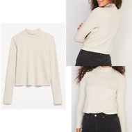 Rib knit crop sweater odn
