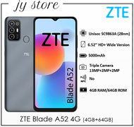 ZTE Blade A52 4G *FREE NTUC Voucher*| 4GB+64GB | 6.52” HD+ Wide Vision Display | 5000mAh Large Capacity Battery | 13MP Triple Camera