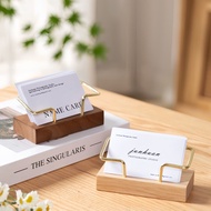 Black Walnut Business Card Holder Business Card Case Lettering B & B Wooden Message Clip Sales Offic