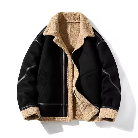 Fleece Cashmere Outwear Parka Casual Jacket Fashion parkas Men Brand Clothing Lamb wool Parka Male C