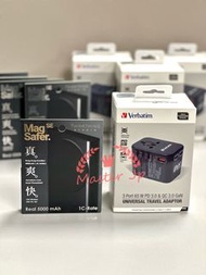 全新香港行貨✅ Verbatim x ThinkThing Studio MagSafer 2.0 SE MagSafe 5000mah (黑色) + 65W PD 3.0 &amp; QC 3.0 GaN 旅行轉插 66851 旅行充電器 移動充電池 Power Banks TYPE C