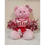Build-A-Bear Workshop Pink Bear Dressed Cheerleader Outfit authentic preloved plush toy.