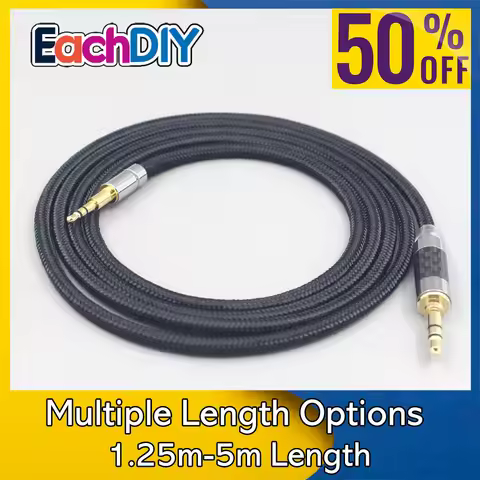 6.5mm XLR 4.4mm Super Soft Headphone Nylon OFC Cable For Denon AH-D340 D320 NC800 NC732 NCW500 N60c 