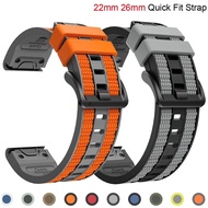 Quick Fit 22mm 26mm Strap For Garmin Fenix 8/ 7 Pro /7S /6X /6 /965/ Tactix 7 Breathable Silicone Br