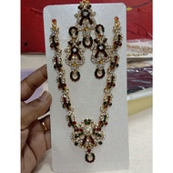 [Ready Stock] Necklace Set / Indian Necklace Set / Necklace With Jhumka / Artificial Gold Necklace S