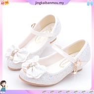 Girls Sequin High Heels Shoes Children's Butterfly Knot Princess Shoes Students Dance Shoes