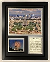 Legends Never Die Eiffel Tower Framed Double Matted Photos, 12" x 15"