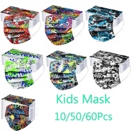 10/50/60Pcs Face หน้ากากเด็ก Disposable หน้ากาก Mascarillas 3ชั้น Breathable แฟชั่นฟุตบอลฟุตบอลพิมพ์4-12เด็ก Face Mask