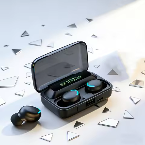 Original Wireless Bluetooth Headphones TWS Earbuds with Mic Earphones Digital Display Heaset Large C