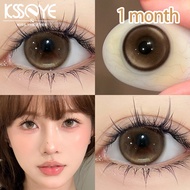 KSSEYE 1 Pair  Contact Lens eye Monthly Use 14.2mm-14.5mm Colored Contact Lens Brown Natural Daily W