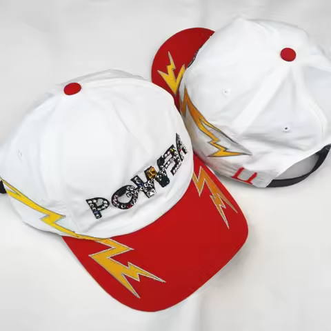 Kpop Idols G-Dragon Hat POWER Hot Drill Embroidery Letter Printing Dome Baseball Cap Cotton Adjustab