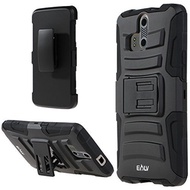 ZTE AXON Case ， E LV ZTE AXON Case Cover - Dual Layer Armor Defender Protective Case Cover with Belt