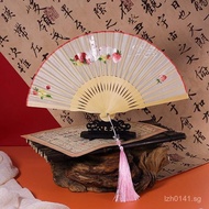 Traditional Style Embroidered Fan Hanfu Fan Chinese Fan New Chinese Style Fan Folding Fan Cheongsam 