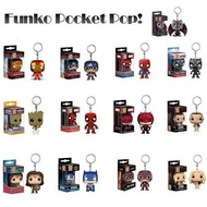 (WY) 【Ready Stock】Funko Pop ! Avengers Keychain IronMan Groot Batman SpiderMan DeadPool Figure Keyring