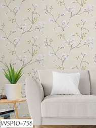 Wallpaper krem bunga putih Wallpaper dinding krem Bunga Putih sakura