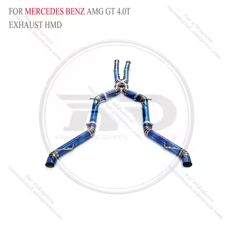 HMD exhaust For Mercedes-benz AMG GT 4.0T titanium middle pipe System Performance Quality certificat