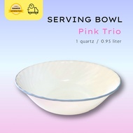 Corelle Pink Trio 1 Quart / 1 Liter Serving Bowl