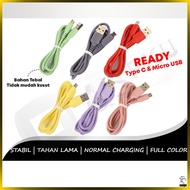 HP 1 Meter Macaron 1A Data Cable, Charger Cable, Data Charging Cable Smartphonehp
