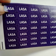 Square Blue lasa label Sticker