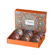 JH SHOP ชุดจานชามเซรามิค ลายไทย จานลายเซรามิคกระเบื้อง 1เซ็ต/6ชิ้น NO.Z19