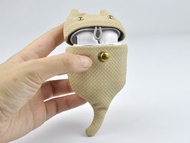 AirPods耳機保護套 有線耳機通用收納皮套鑰匙包 小貓款