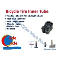 Bicycle Tire Inner Tube 14 x 1.75/ 14 x 1.95 /14 x 2.125 (254) (ReadyStock)