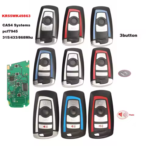 jingyuqin CAS4 868/315/433mhz Car Remote Smart Key For BMW 1 3 5 7 Series CAS4 System Auto Vehichle 